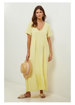 Lin Passion Lniana sukienka w kolorze żółtym ze sklepu Limango Polska w kategorii Sukienki - zdjęcie 189036413