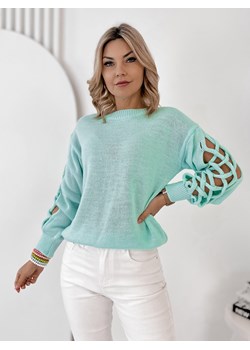 sweter arden miętowy one size ze sklepu UBRA w kategorii Swetry damskie - zdjęcie 189036594