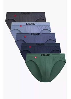 Atlantic 5-pack slipy męskie sport 5SMP-004-GRF/NIE/DEN/IND/ZIEC, Kolor zielono-niebiesko-szary, Rozmiar XL, ATLANTIC ze sklepu Intymna w kategorii Majtki męskie - zdjęcie 189036731