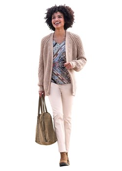 Heine Dżinsy - Slim fit - w kolorze beżowym ze sklepu Limango Polska w kategorii Jeansy damskie - zdjęcie 189038430