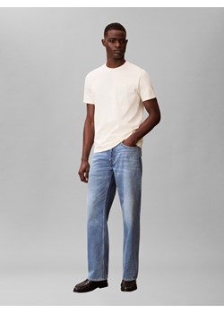 Calvin Klein Jeans Koszulka męska Mężczyźni Bawełna waniliowy jednolity ze sklepu vangraaf w kategorii T-shirty męskie - zdjęcie 189039903