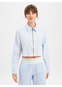 adidas Originals Damska kurtka koszulowa Kobiety jasnoniebieski w paski ze sklepu vangraaf w kategorii Kurtki damskie - zdjęcie 189039920