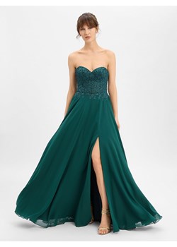 Luxuar Fashion Damska sukienka wieczorowa Kobiety Sztuczne włókno szmaragdowy jednolity ze sklepu vangraaf w kategorii Sukienki - zdjęcie 189039934