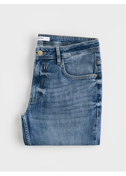 Reserved - Jeansy slim z efektem sprania - niebieski ze sklepu Reserved w kategorii Jeansy męskie - zdjęcie 189042203
