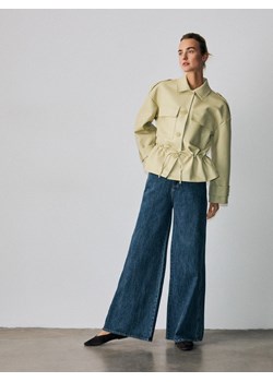 Reserved - Kurtka z imitacji skóry - jasnożółty ze sklepu Reserved w kategorii Kurtki damskie - zdjęcie 189042254