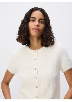 Reserved - Kardigan z krótkim rękawem - złamana biel ze sklepu Reserved w kategorii Swetry damskie - zdjęcie 189042383