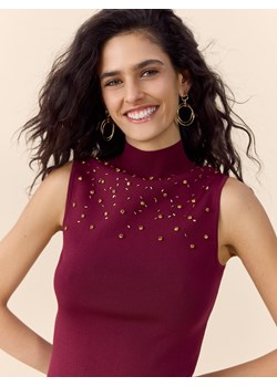 Reserved - Top z ozdobnymi detalami - fuksja ze sklepu Reserved w kategorii Bluzki damskie - zdjęcie 189042534