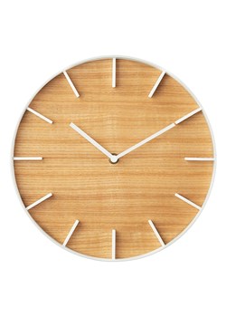 Yamazaki Zegar ścienny "Rin" w kolorze jasnobrązowo-białym - Ø 26,5 cm ze sklepu Limango Polska w kategorii Zegary - zdjęcie 189046854