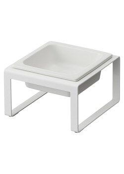 Yamazaki Miska "Tower" w kolorze białym ze stojakiem - 15 x 10 x 15,5 cm ze sklepu Limango Polska w kategorii Dla zwierząt - zdjęcie 189047560