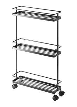 Yamazaki Wózek kuchenny "Tower" w kolorze czarnym - 38 x 66 x 12 cm ze sklepu Limango Polska w kategorii Regały i witryny - zdjęcie 189047730