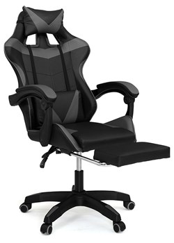 IDOMYA Factory Krzesło biurowe w kolorze czarno-szarym - 62 x 114 x 63 cm ze sklepu Limango Polska w kategorii Meble - zdjęcie 189047982