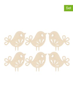 SUNNYSUE Drewniane zawieszki (6 szt.) w kolorze jasnobrązowym ze sklepu Limango Polska w kategorii Zabawki - zdjęcie 189048244