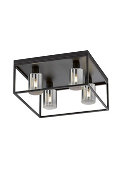 FISCHER &amp; HONSEL Lampa sufitowa "Iska" w kolorze czarnym - 45 x 45 cm ze sklepu Limango Polska w kategorii Oświetlenie - zdjęcie 189053461