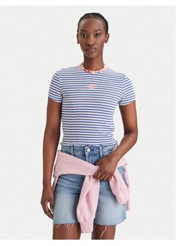 Roxy T-Shirt Bright Lights ERJKT04395 Niebieski Slim Fit ze sklepu MODIVO w kategorii Bluzki damskie - zdjęcie 189056130