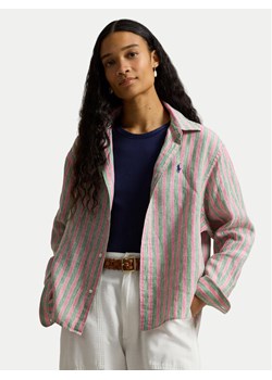 Polo Ralph Lauren Koszula 211935130501 Bordowy Relaxed Fit ze sklepu MODIVO w kategorii Koszule damskie - zdjęcie 189056162