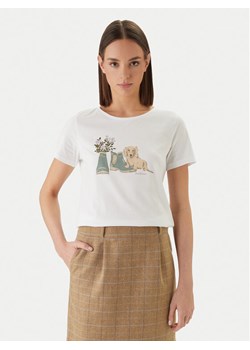 Barbour T-Shirt Brambles LTS0712WH11 Biały Regular Fit ze sklepu MODIVO w kategorii Bluzki damskie - zdjęcie 189056253