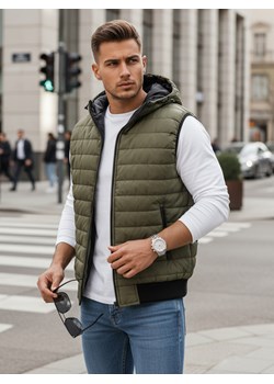 Kamizelka męska zielona Dstreet TX4237 ze sklepu DSTREET.PL w kategorii Kamizelki męskie - zdjęcie 189059012