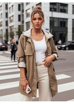 Kurtka przejściowa damska parka MEROY ciemnobeżowa Dstreet TY4289 ze sklepu DSTREET.PL w kategorii Parki damskie - zdjęcie 189059021