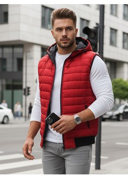 Kamizelka męska czerwona Dstreet TX4265 ze sklepu DSTREET.PL w kategorii Kamizelki męskie - zdjęcie 189059033