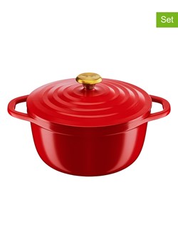 Tefal Garnek do duszenia "Air" w kolorze czerwonym z pokrywką - 4,7 l ze sklepu Limango Polska w kategorii Garnki - zdjęcie 189060312
