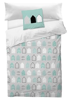 NORKIDS Komplet pościeli "Sweet Home" w kolorze zielono-szarym ze sklepu Limango Polska w kategorii Pościel dziecięca - zdjęcie 189060434