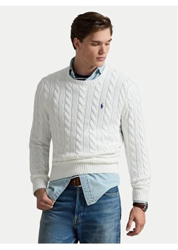 Polo Ralph Lauren Sweter 710775885033 Biały Regular Fit ze sklepu MODIVO w kategorii Swetry męskie - zdjęcie 189060484