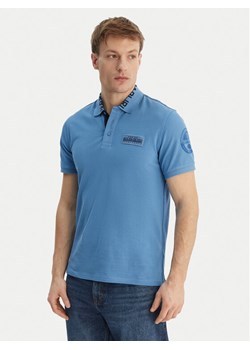 Napapijri Polo E-Amundsen NP0A4IN9 Niebieski Regular Fit ze sklepu MODIVO w kategorii T-shirty męskie - zdjęcie 189060563