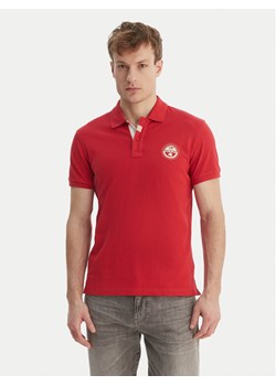 Napapijri Polo E-Clanis NP0A4ID3 Czerwony Regular Fit ze sklepu MODIVO w kategorii T-shirty męskie - zdjęcie 189060582