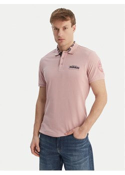 Napapijri Polo E-Amundsen NP0A4IN9 Różowy Regular Fit ze sklepu MODIVO w kategorii T-shirty męskie - zdjęcie 189060583