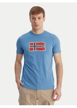 Napapijri T-Shirt S-Mahsa NP0A4FZB Niebieski Regular Fit ze sklepu MODIVO w kategorii T-shirty męskie - zdjęcie 189060593