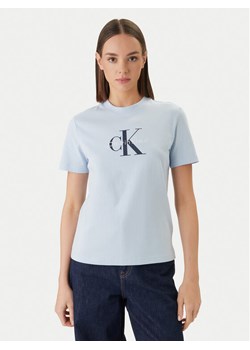 Calvin Klein Jeans T-Shirt LV047B865G Niebieski Regular Fit ze sklepu MODIVO w kategorii Bluzki damskie - zdjęcie 189060631