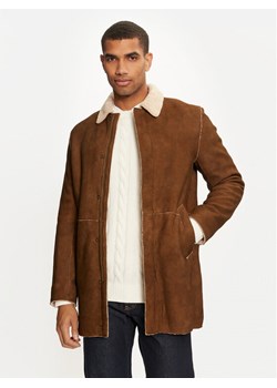 Milestone Kożuch naturalny Tabeo 431632 21045 Brązowy Regular Fit ze sklepu MODIVO w kategorii Płaszcze męskie - zdjęcie 189060641