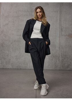 Mohito - Spodnie z wysokim stanem - szary ze sklepu Mohito w kategorii Spodnie damskie - zdjęcie 189061923