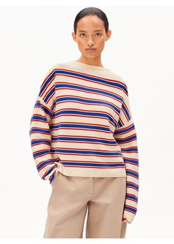 ARMEDANGELS Damski sweter z dzianiny - Merinaa Kobiety Bawełna (100%) écru w paski ze sklepu vangraaf w kategorii Swetry damskie - zdjęcie 189062000