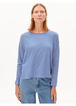 ARMEDANGELS Damska koszulka z długim rękawem - Xianaa Kobiety Bawełna (100%) niebieski w paski ze sklepu vangraaf w kategorii Bluzki damskie - zdjęcie 189062004