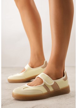 Żółte Tenisówki w Stylu Balerinek z Zapięciem na Rzep Talwan ze sklepu born2be.pl w kategorii Buty sportowe damskie - zdjęcie 189062964