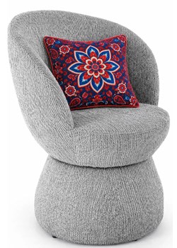 Szare tapicerowane krzesło obrotowe - Liro ze sklepu Edinos.pl w kategorii Krzesła - zdjęcie 189063214