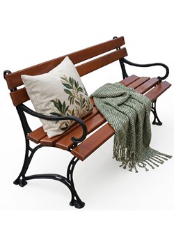 Żeliwna drewniana ławka ogrodowa 150cm H0-B75 ze sklepu Edinos.pl w kategorii Ławki ogrodowe - zdjęcie 189063221