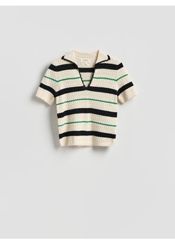 Reserved - Sweter polo - wielobarwny ze sklepu Reserved w kategorii Swetry damskie - zdjęcie 189064530