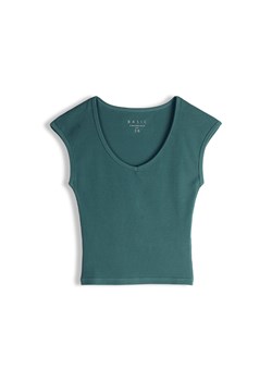 GATE Klasyczna koszulka z żebrowanej dzianiny 32 ze sklepu gateshop w kategorii Bluzki damskie - zdjęcie 189065001