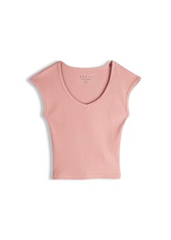 GATE Klasyczna koszulka z żebrowanej dzianiny 32 ze sklepu gateshop w kategorii Bluzki damskie - zdjęcie 189065003