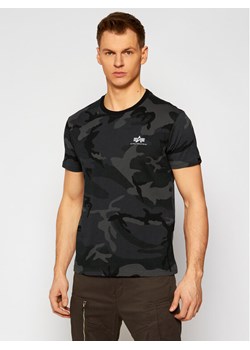 Alpha Industries T-Shirt Basic T Small Logo Camo 188505C Szary Regular Fit ze sklepu MODIVO w kategorii T-shirty męskie - zdjęcie 189066162