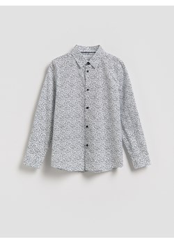 Reserved - Koszula z drobnym wzorem - biały ze sklepu Reserved w kategorii Koszule chłopięce - zdjęcie 189066730