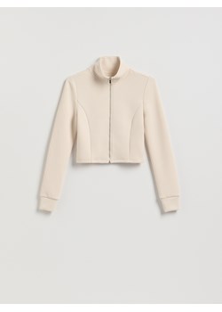 Reserved - Rozpinana bluza z modalem - kremowy ze sklepu Reserved w kategorii Bluzy damskie - zdjęcie 189066820