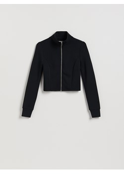 Reserved - Rozpinana bluza z modalem - czarny ze sklepu Reserved w kategorii Bluzy damskie - zdjęcie 189066822