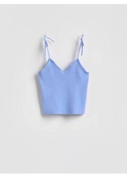 Reserved - Top z wiskozą - niebieski ze sklepu Reserved w kategorii Bluzki damskie - zdjęcie 189066830