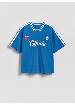 Reserved - Bawełniany t-shirt - niebieski ze sklepu Reserved w kategorii T-shirty chłopięce - zdjęcie 189067620