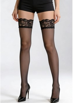 Klasyczne pończochy samonośne - Czarny / Uniwersalny ze sklepu Valetta.pl w kategorii Pończochy - zdjęcie 189068131