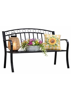 Ławka ogrodowa z okuciem w koła D5-S71 ze sklepu Edinos.pl w kategorii Ławki ogrodowe - zdjęcie 189068161