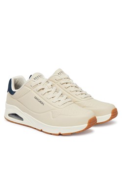 Sneakersy Skechers Uno Tailored Air 183007/NTBL Beżowy ze sklepu eobuwie.pl w kategorii Buty sportowe męskie - zdjęcie 189068661